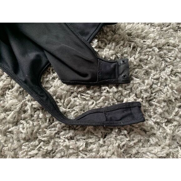 66 NWOT NEW Free People Intimately Keep It Sleek BLACK Bodysuit Tank Top sz M - Picture 5 of 7